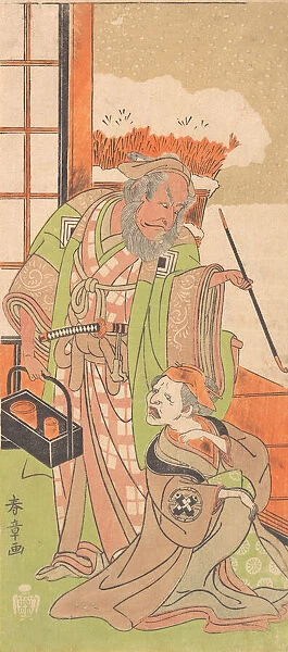 Scene From the Second Act of the Drama 'Kawaranu Hana Sakae Hachinoki', 12th month, 1769. Creator: Shunsho. Scene From the Second Act of the Drama 'Kawaranu Hana Sakae Hachinoki', 12th month, 1769. Creator: Shunsho