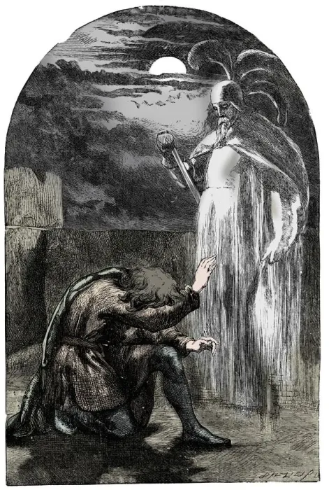 Framed Print : Scene from Shakespeares Hamlet, 19th century Framed Print : Scene from Shakespeares Hamlet, 19th century
