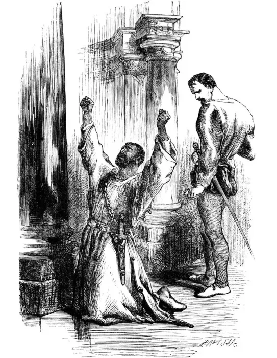 Framed Print : Scene from Shakespeares Othello, 19th century