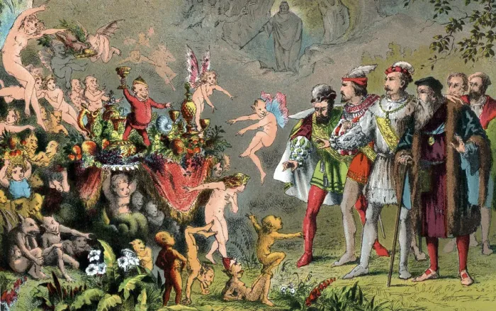Framed Print : Scene from Shakespeares The Tempest, 1856-1858. Artist: Robert Dudley Framed Print : Scene from Shakespeares The Tempest, 1856-1858. Artist: Robert Dudley