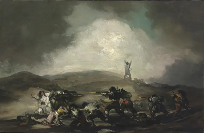 Framed Print : A Scene from the Spanish War of Independence, after 1808. Creator: Goya, Francisco, de (1746-1828) Framed Print : A Scene from the Spanish War of Independence, after 1808. Creator: Goya, Francisco, de (1746-1828)