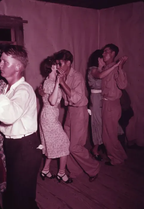 Framed Print : Scene at square dance, McIntosh County, Oklahoma, 1939 or 1940. Creator: Russell Lee Framed Print : Scene at square dance, McIntosh County, Oklahoma, 1939 or 1940. Creator: Russell Lee