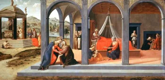 Framed Print : A scene from St John the Bapiste, Detail, c1500-1540. Artist: Francesco Granacci Framed Print : A scene from St John the Bapiste, Detail, c1500-1540. Artist: Francesco Granacci