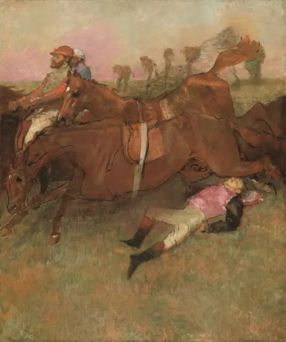 Framed Print : Scene from the Steeplechase: The Fallen Jockey, 1866, reworked 1880-1881 and c. 1897 Framed Print : Scene from the Steeplechase: The Fallen Jockey, 1866, reworked 1880-1881 and c. 1897