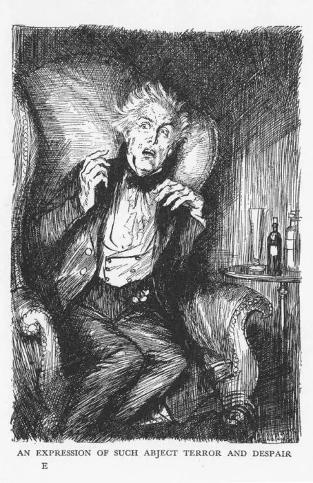 Framed Print : Scene from The Strange Case of Dr Jekyll and Mr Hyde by Robert Louis Stevenson, 1927. Artist: Edmund Joseph Sullivan Framed Print : Scene from The Strange Case of Dr Jekyll and Mr Hyde by Robert Louis Stevenson, 1927. Artist: Edmund Joseph Sullivan