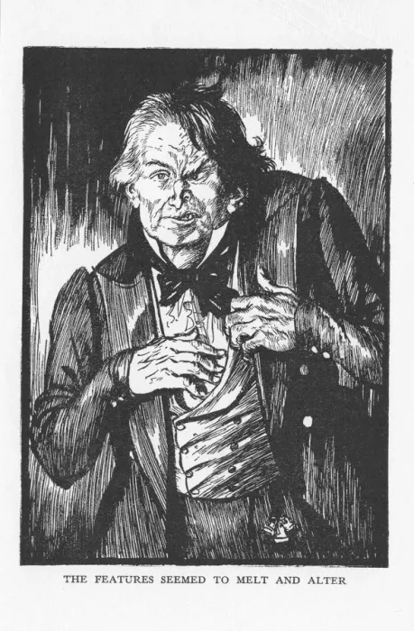 Framed Print : Scene from The Strange Case of Dr Jekyll and Mr Hyde by Robert Louis Stevenson, 1927. Artist: Edmund Joseph Sullivan Framed Print : Scene from The Strange Case of Dr Jekyll and Mr Hyde by Robert Louis Stevenson, 1927. Artist: Edmund Joseph Sullivan