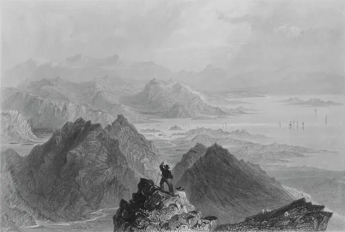 Framed Print : Scene from Sugar-loaf Mountain, c1840. Artist: James-Baylie Allen Framed Print : Scene from Sugar-loaf Mountain, c1840. Artist: James-Baylie Allen