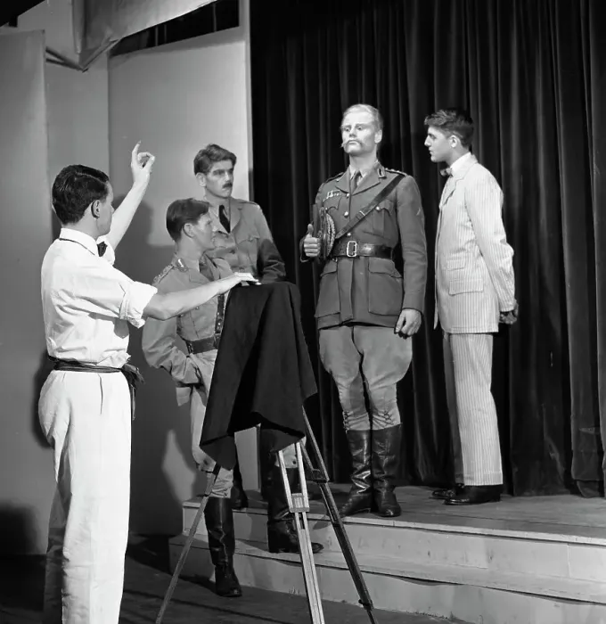 Framed Print : A scene from the Terence Rattigan play, Ross, Worksop College, Nottinghamshire, 1963 Framed Print : A scene from the Terence Rattigan play, Ross, Worksop College, Nottinghamshire, 1963