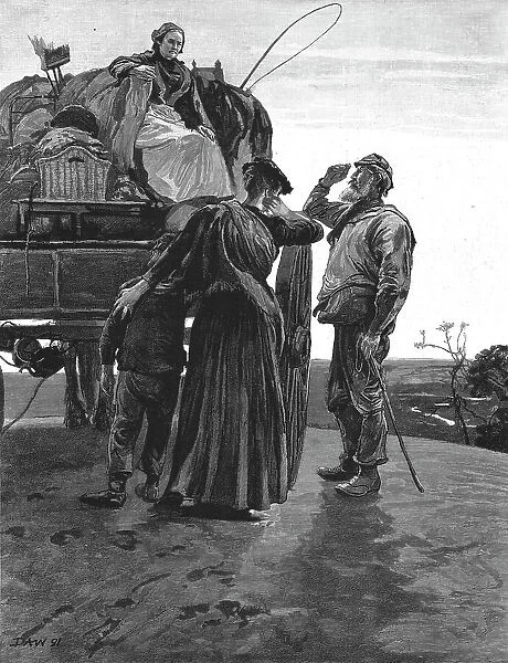 Scene from 'Tess of the D'Urbervilles', by Thomas Hardy, 1891. Creator: Daniel Albert Veresmith. Scene from 'Tess of the D'Urbervilles', by Thomas Hardy, 1891. Creator: Daniel Albert Veresmith