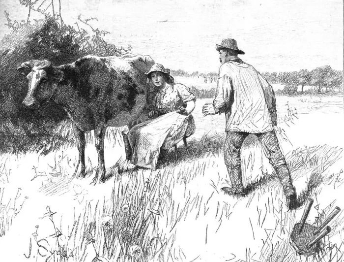 Framed Print : Scene from Tess of the D'Urbervilles, by Thomas Hardy, 1891. Creator: Hubert von Herkomer. Scene from Tess of the D'Urbervilles, by Thomas Hardy, 1891. Creator: Hubert von Herkomer Framed Print : Scene from Tess of the D'Urbervilles, by Thomas Hardy, 1891. Creator: Hubert von Herkomer. Scene from Tess of the D'Urbervilles, by Thomas Hardy, 1891. Creator: Hubert von Herkomer