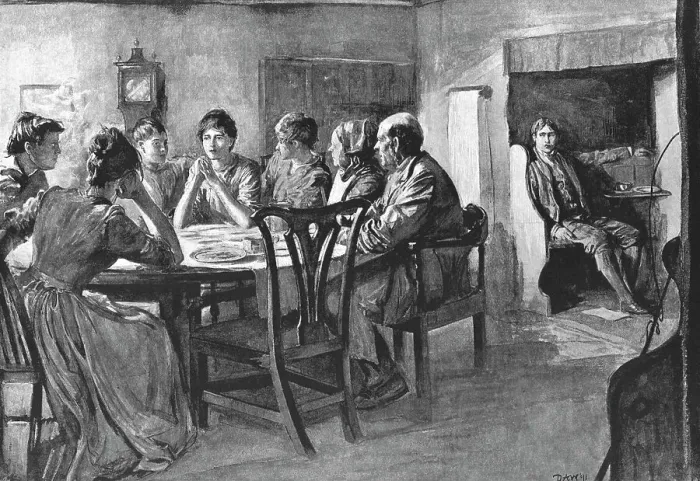Framed Print : Scene from Tess of the D'Urbervilles, by Thomas Hardy, 1891. Creator: Hubert von Herkomer. Scene from Tess of the D'Urbervilles, by Thomas Hardy, 1891. Creator: Hubert von Herkomer Framed Print : Scene from Tess of the D'Urbervilles, by Thomas Hardy, 1891. Creator: Hubert von Herkomer. Scene from Tess of the D'Urbervilles, by Thomas Hardy, 1891. Creator: Hubert von Herkomer