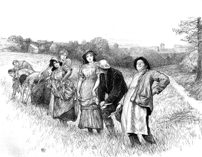 Framed Print : Scene from Tess of the D'Urbervilles, by Thomas Hardy, 1891. Creator: Hubert von Herkomer. Scene from Tess of the D'Urbervilles, by Thomas Hardy, 1891. Creator: Hubert von Herkomer Framed Print : Scene from Tess of the D'Urbervilles, by Thomas Hardy, 1891. Creator: Hubert von Herkomer. Scene from Tess of the D'Urbervilles, by Thomas Hardy, 1891. Creator: Hubert von Herkomer