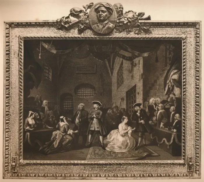 Framed Print : Scene from the The Beggars Opera VI, 1731. Artist: William Hogarth Framed Print : Scene from the The Beggars Opera VI, 1731. Artist: William Hogarth