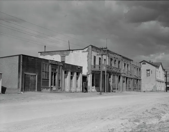 Framed Print : Scene in Tombstone, Arizona, once a thriving mining town, 1937. Creator: Dorothea Lange Framed Print : Scene in Tombstone, Arizona, once a thriving mining town, 1937. Creator: Dorothea Lange