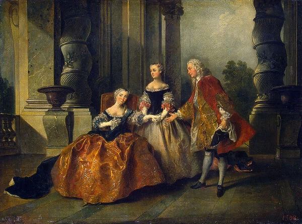 Scene from the Tragedy Le Comte d Essex by Thomas Corneille, 1734