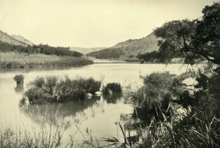 Framed Print : Scene of the Tugela, 1900. Creator: Unknown Framed Print : Scene of the Tugela, 1900. Creator: Unknown