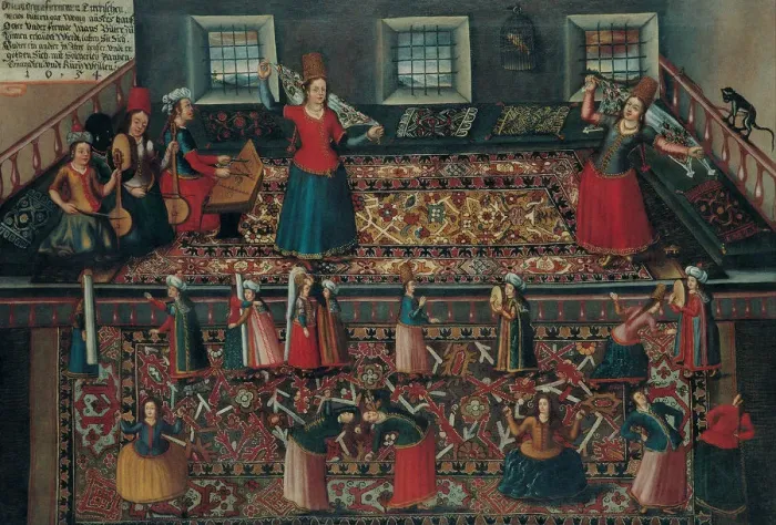 Framed Print : A Scene from the Turkish Harem, Second Half of the 17th cen Artist: Hormann, Franz Georg (1640-1689) Framed Print : A Scene from the Turkish Harem, Second Half of the 17th cen Artist: Hormann, Franz Georg (1640-1689)