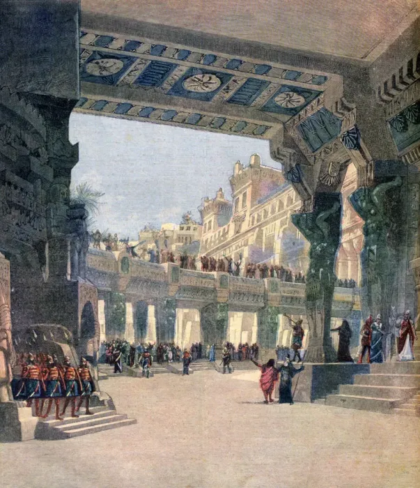 Framed Print : Scene two, act two, from the opera Le Mage, by Jules Massenet, 1891 Framed Print : Scene two, act two, from the opera Le Mage, by Jules Massenet, 1891
