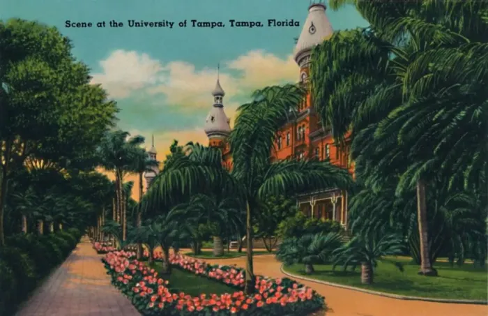 Framed Print : Scene at the University of Tampa, Tampa, Florida, c1940s Framed Print : Scene at the University of Tampa, Tampa, Florida, c1940s