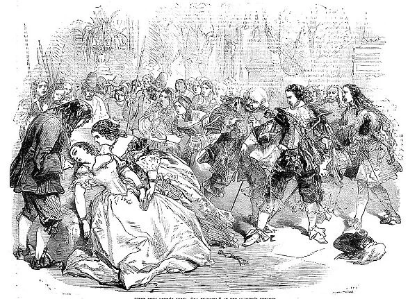 Scene from Verdi's Opera, 'La Traviata', at Her Majesty's Theatre, 1856. Creator: Unknown. Scene from Verdi's Opera, 'La Traviata', at Her Majesty's Theatre, 1856. Creator: Unknown