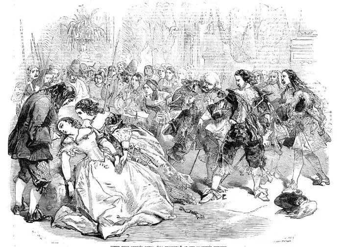 Framed Print : Scene from Verdi's Opera, La Traviata, at Her Majesty's Theatre, 1856. Creator: Unknown. Scene from Verdi's Opera, La Traviata, at Her Majesty's Theatre, 1856. Creator: Unknown Framed Print : Scene from Verdi's Opera, La Traviata, at Her Majesty's Theatre, 1856. Creator: Unknown. Scene from Verdi's Opera, La Traviata, at Her Majesty's Theatre, 1856. Creator: Unknown