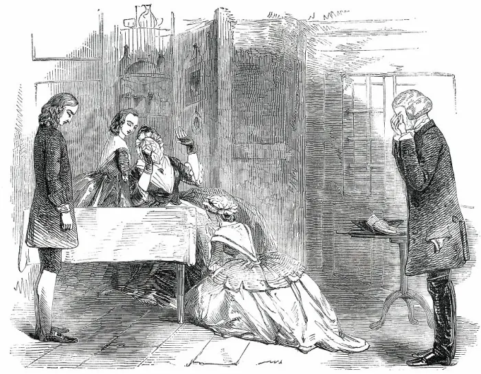 Framed Print : Scene from The Vicar of Wakefield, at the New Strand Theatre, 1850. Creator: Unknown. Scene from The Vicar of Wakefield, at the New Strand Theatre, 1850. Creator: Unknown Framed Print : Scene from The Vicar of Wakefield, at the New Strand Theatre, 1850. Creator: Unknown. Scene from The Vicar of Wakefield, at the New Strand Theatre, 1850. Creator: Unknown