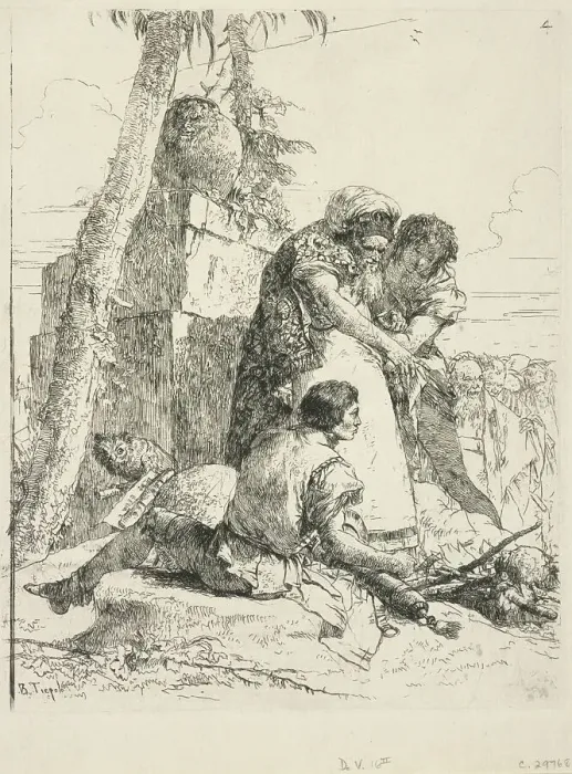 Framed Print : A scene of witchcraft. Plate 4 from: Scherzi di Fantasia (Sktches of Fantasy), 1743-50. Creator: Giovanni Battista Tiepolo Framed Print : A scene of witchcraft. Plate 4 from: Scherzi di Fantasia (Sktches of Fantasy), 1743-50. Creator: Giovanni Battista Tiepolo