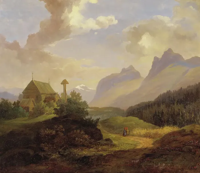 Framed Print : Scenery from Kvikkjokk, 1859. Creator: Charles XV, King of Sweden Framed Print : Scenery from Kvikkjokk, 1859. Creator: Charles XV, King of Sweden