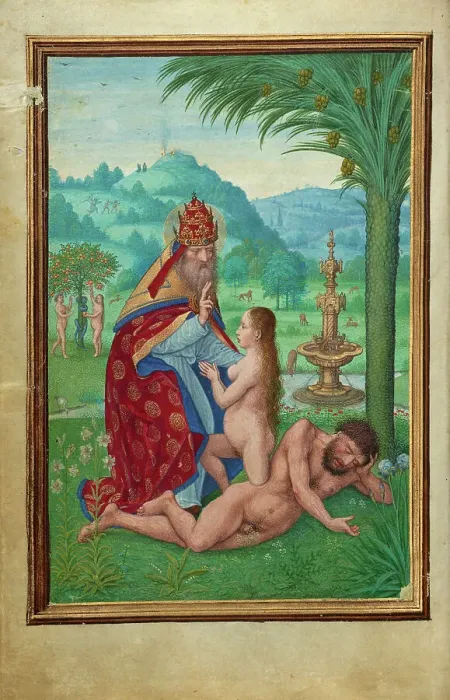 Framed Print : Scenes from the Creation; Prayer Book of Cardinal Albrecht of Brandenburg, about 1525-1530. Creator: Simon Bening Framed Print : Scenes from the Creation; Prayer Book of Cardinal Albrecht of Brandenburg, about 1525-1530. Creator: Simon Bening
