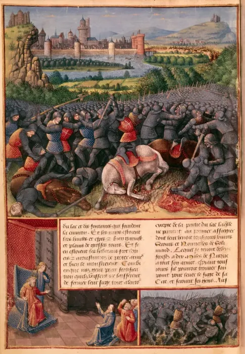 Framed Print : Scenes from the First Crusade, 1096-1099 (c1490). Artist: Sebastian Marmoret Framed Print : Scenes from the First Crusade, 1096-1099 (c1490). Artist: Sebastian Marmoret