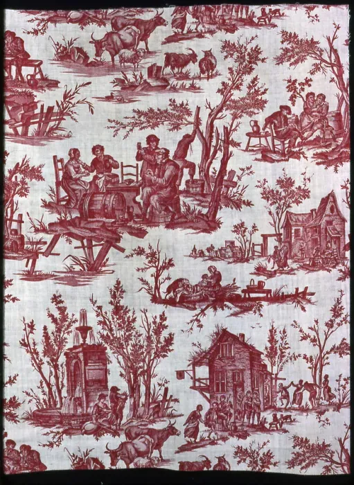 Framed Print : Scenes Flamandes (Furnishing Fabric), France, 1775. Creator: Christophe-Philippe Oberkampf Framed Print : Scenes Flamandes (Furnishing Fabric), France, 1775. Creator: Christophe-Philippe Oberkampf
