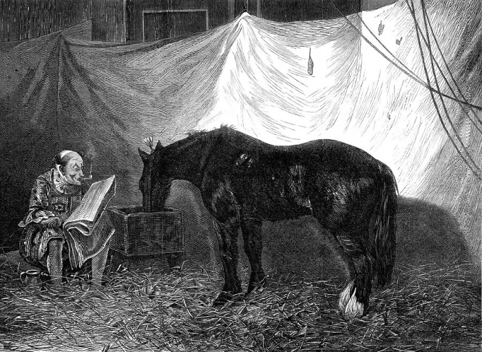 Framed Print : Behind the Scenes, by J. A. Fitzgerald, 1870. Creator: Unknown Framed Print : Behind the Scenes, by J. A. Fitzgerald, 1870. Creator: Unknown