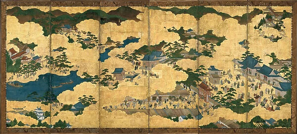Scenes in and around Kyoto, ca 1690. Artist: Anonymous