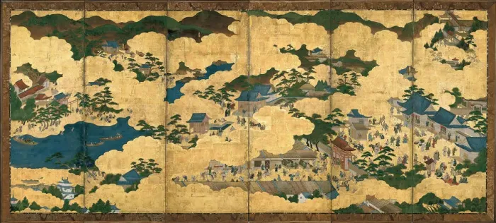Framed Print : Scenes in and around Kyoto, ca 1690. Artist: Anonymous Framed Print : Scenes in and around Kyoto, ca 1690. Artist: Anonymous