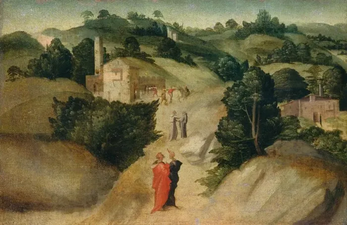 Framed Print : Scenes from a Legend, probably c. 1515 / 1520. Creator: Giovanni di Lorenzo Larciani Framed Print : Scenes from a Legend, probably c. 1515 / 1520. Creator: Giovanni di Lorenzo Larciani
