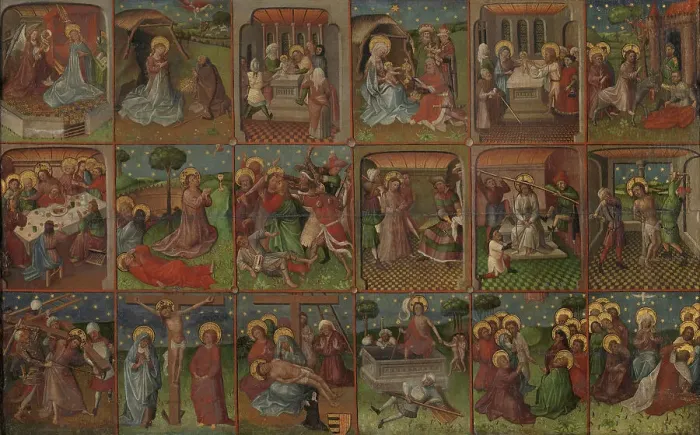 Framed Print : Scenes from the life of Christ, c.1435. Creator: Anon Framed Print : Scenes from the life of Christ, c.1435. Creator: Anon