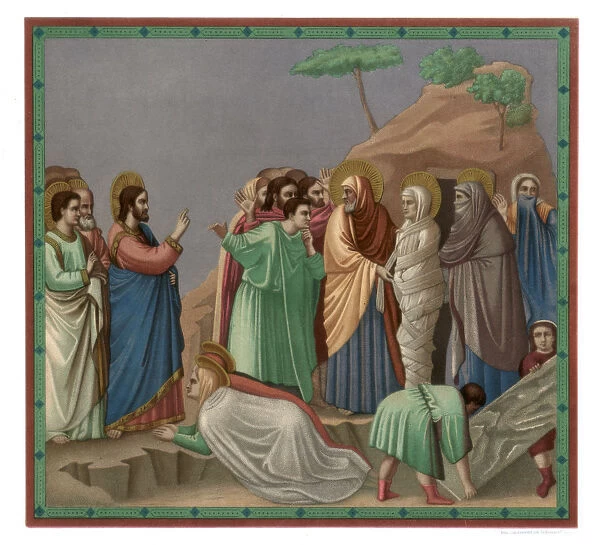 Scenes from the Life of Christ: Raising of Lazarus, 1304-1305 (1870). Artist: Franz Kellerhoven