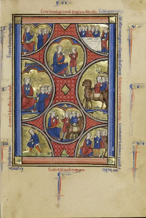 Framed Print : Scenes from the Life of Joseph; Wenceslaus Psalter, about 1250-1260. Creator: Unknown Framed Print : Scenes from the Life of Joseph; Wenceslaus Psalter, about 1250-1260. Creator: Unknown