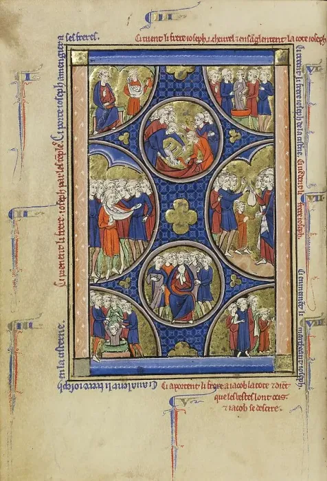 Framed Print : Scenes from the Life of Joseph; Wenceslaus Psalter, about 1250-1260. Creator: Unknown Framed Print : Scenes from the Life of Joseph; Wenceslaus Psalter, about 1250-1260. Creator: Unknown