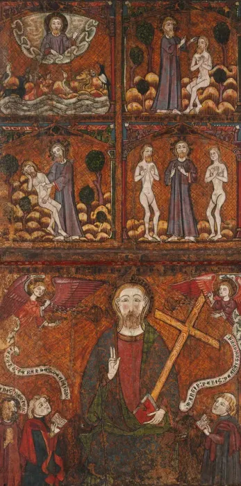 Framed Print : Scenes from the Life of Saint Andrew, late 14th century. Creator: Unknown Framed Print : Scenes from the Life of Saint Andrew, late 14th century. Creator: Unknown