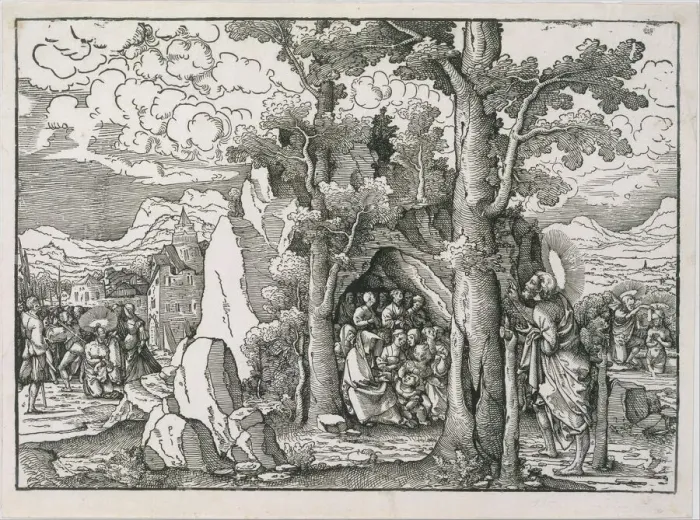Framed Print : Scenes from the Life of Saint John the Baptist, ca. 1522 Framed Print : Scenes from the Life of Saint John the Baptist, ca. 1522