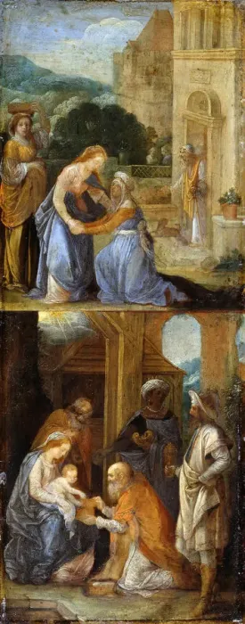 Framed Print : Scenes from the Life of the Virgin, 1578-1610. Artist: Elsheimer, Adam (1578-1610) Framed Print : Scenes from the Life of the Virgin, 1578-1610. Artist: Elsheimer, Adam (1578-1610)