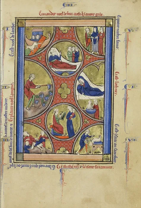 Framed Print : Scenes from the Lives of Noah and Abraham; Wenceslaus Psalter, about 1250-1260. Creator: Unknown Framed Print : Scenes from the Lives of Noah and Abraham; Wenceslaus Psalter, about 1250-1260. Creator: Unknown