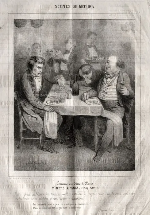 Framed Print : Scenes de moeurs: Comme ou dine a Paris Framed Print : Scenes de moeurs: Comme ou dine a Paris