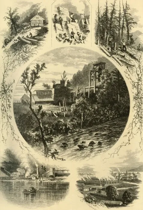 Framed Print : Scenes on the North Branch of the Susquehanna, 1874. Creator: James H. Richardson Framed Print : Scenes on the North Branch of the Susquehanna, 1874. Creator: James H. Richardson