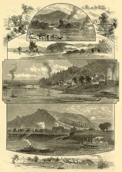 Scenes on the Ohio, Above and Below Cincinnati, 1874. Creator: John Filmer