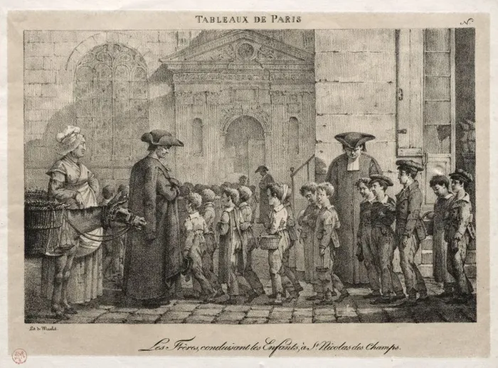 Framed Print : Scenes of Paris: The Brothers Conducting the Children to St. Nicholas of the Fields Framed Print : Scenes of Paris: The Brothers Conducting the Children to St. Nicholas of the Fields