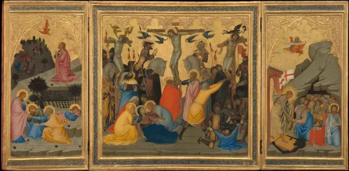 Framed Print : Scenes from the Passion of Christ: The Agony in the Garden, the Crucifixion... 1380s Framed Print : Scenes from the Passion of Christ: The Agony in the Garden, the Crucifixion... 1380s