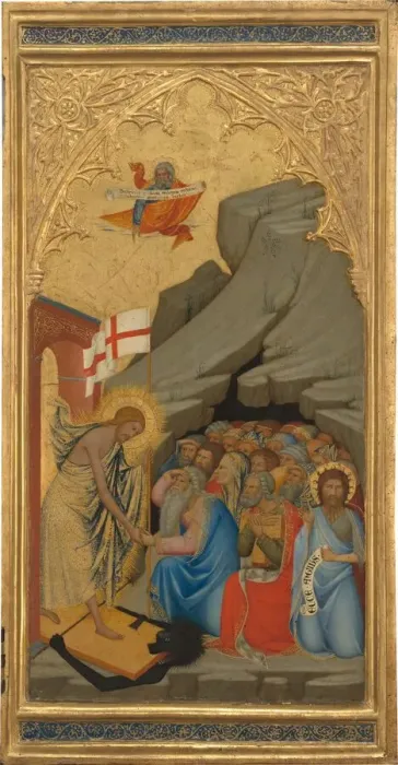 Framed Print : Scenes from the Passion of Christ: The Descent into Limbo [right panel], 1380s
