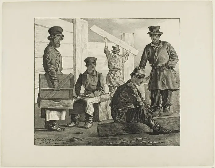 Framed Print : Scenes from Russian Folk Life, n.d. Creator: Ignatii Stepanovich Shchedrovski Framed Print : Scenes from Russian Folk Life, n.d. Creator: Ignatii Stepanovich Shchedrovski